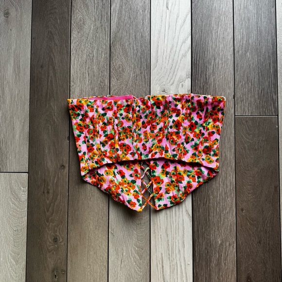 AFRM Pink Ditsy Floral France Corset Top Strapless | NWT | Size: Medium - Picture 2 of 6